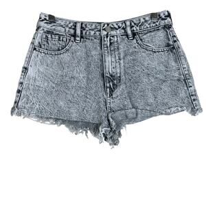 PacSun Shorts Womens 28 Gray Acid Wash High Rise Festival Y2K Rigid Grunge